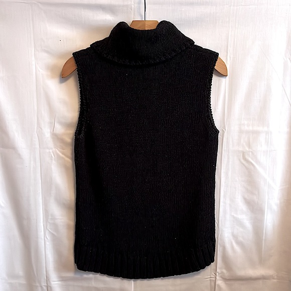 JONES NEW YORK Knit Sleeveless Turtleneck Vest // Size L - Picture 2 of 4